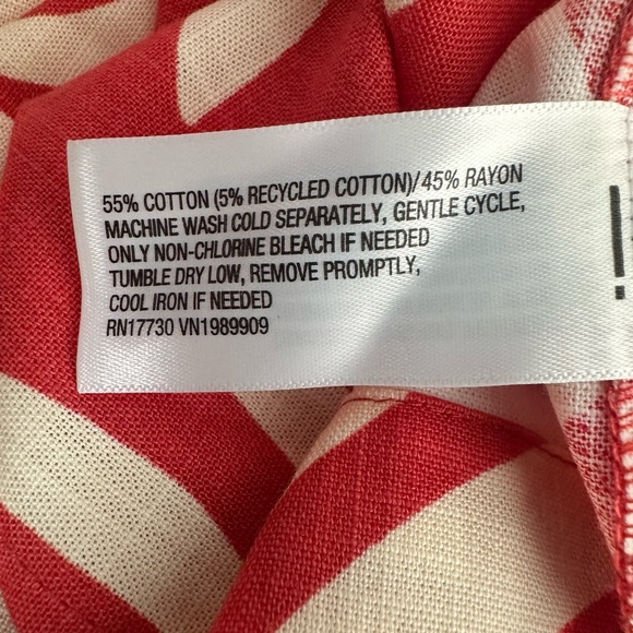 NWOT A New Day Rust Red Leaf Print Midi Skirt Size XL High Slit A-Line - Picture 11 of 11